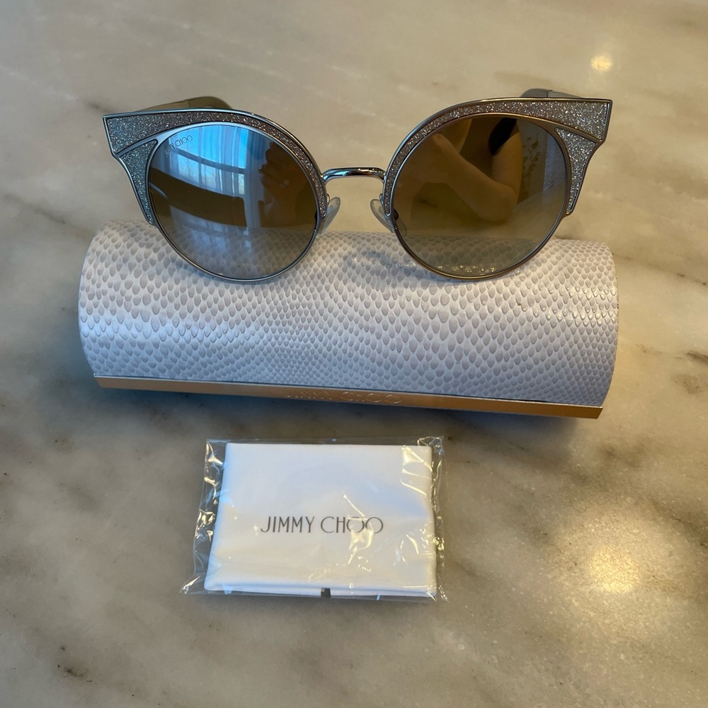 Jimmy Choo Sparkles & Metal Sunglasses ✨🕶️